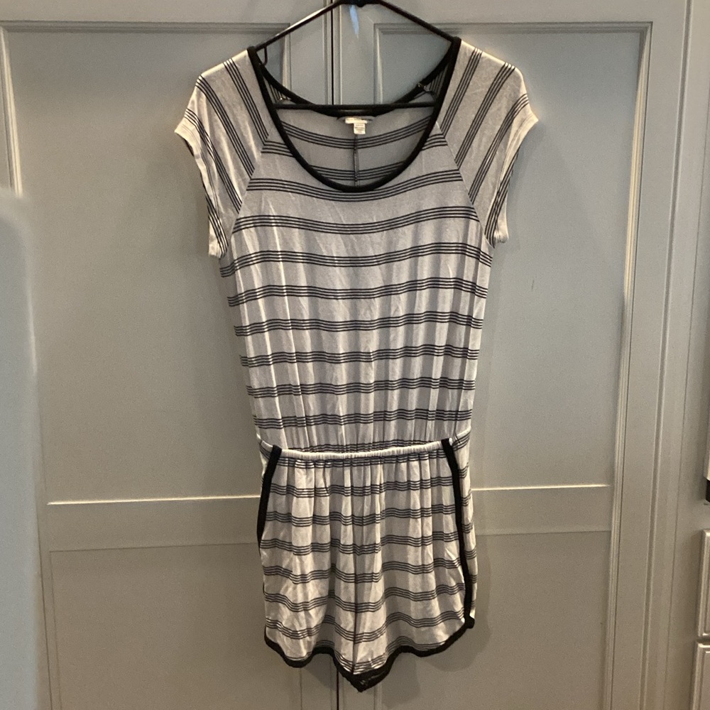 Striped Black and White Romper